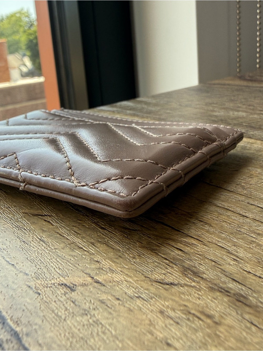 Authentic Gucci GG Marmont Card Case - Pink beige leather - Picture 7 of 9